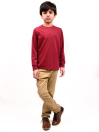 Big Boy Burgundy Terry Full Sleeve Sweatshirt