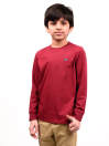 Big Boy Burgundy Terry Full Sleeve Sweatshirt
