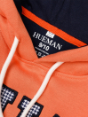 Little Boy Orange Fleece Hooded Sweatshirt