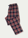 Men's Navy & Black Flannel Relaxed Winter Pajamas - Pack of 2