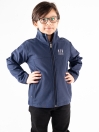 Navy Blue Stand Up Collar Soft Shell Big Boy Jacket