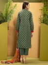 Green Printed Cambric Unstitched 2 Piece Suit for Women