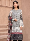 Grey Printed Lawn Unstitched 2 Piece Suit for Women