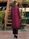 Maroon Jacquard Unstitched Shirt for Women