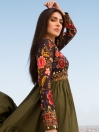 Maroon Printed Lawn Unstitched Shirt for Women