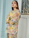 White Printed Lawn Unstitched Shirt for Women