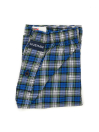 Men's Light & Navy Blue Woven Check Boxer Shorts With Button Fly - Pack of 2