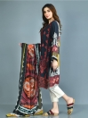 Black Printed Lawn Stitched Suits for Women