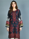 Black Printed Lawn Stitched Suits for Women