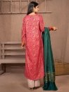 Pink Printed Lawn Unstitched 3 Piece Suit for Women