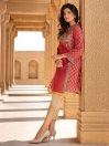 Red Lawn Unstitched Shirt for Women