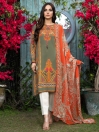 Grey Raw Silk Unstitched 2 Piece Suit for Women