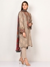 Grey Embroidered Jacquard Stitched Suit for Women