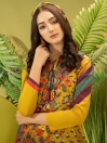 Yellow Printed Cambric Unstitched 2 Piece Suit for Women